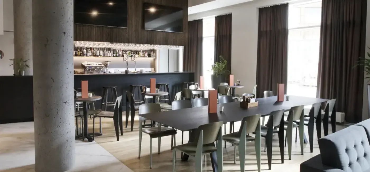 Bar area view of Fosshotel Reykjavík, Iceland